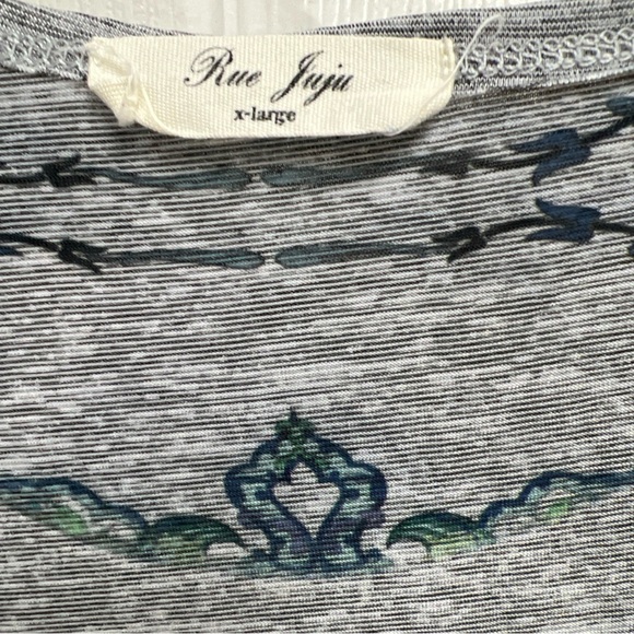 Gray & Blue XL Women's Top Mandela - Picture 3 of 5